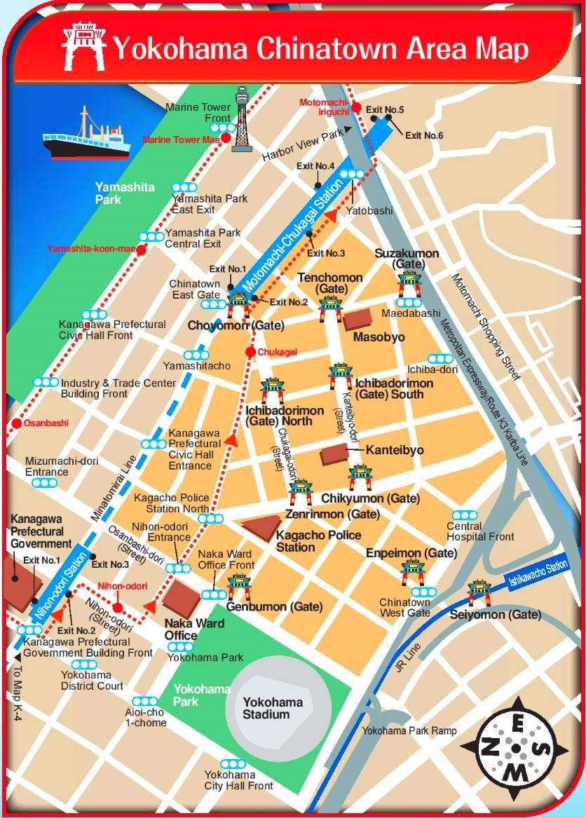 žemėlapis Yokohama ir Tokijo