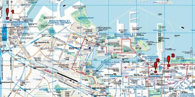 Yokohama pėsčiomis žemėlapyje