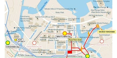 Minato mirai 21 žemėlapyje
