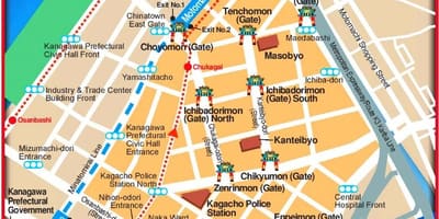 Žemėlapis Yokohama chinatown