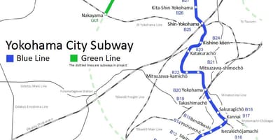 Yokohama metro žemėlapis